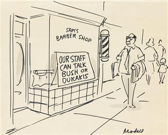 (THE NEW YORKER.) FRANK MODELL. We call this one the Presidential Hopeful * Our staff can talk Bush or Dukakis.